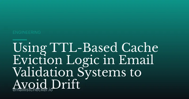 Using TTL-Based Cache Eviction Logic in Email Validation Systems to Avoid Drift