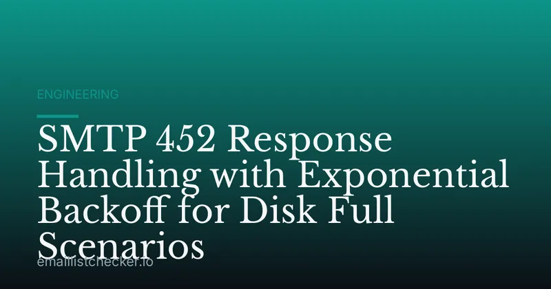 SMTP 452 Response Handling with Exponential Backoff for Disk Full Scenarios