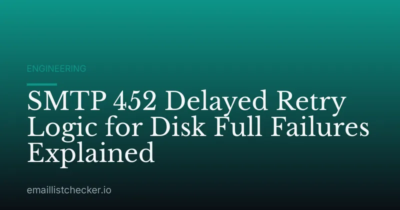 SMTP 452 Delayed Retry Logic for Disk Full Failures Explained