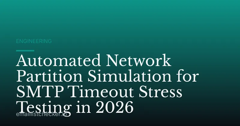 Automated Network Partition Simulation for SMTP Timeout Stress Testing in 2026