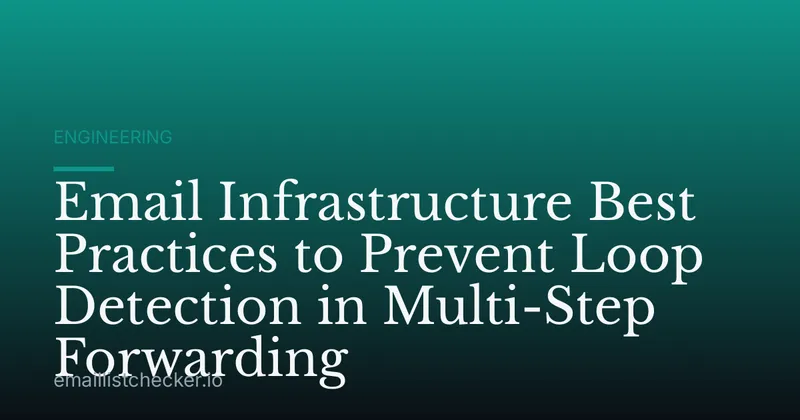 Email Infrastructure Best Practices to Prevent Loop Detection in Multi-Step Forwarding