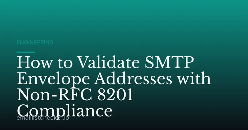 How to Validate SMTP Envelope Addresses with Non-RFC 8201 Compliance