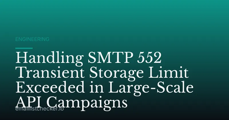 Handling SMTP 552 Transient Storage Limit Exceeded in Large-Scale API Campaigns