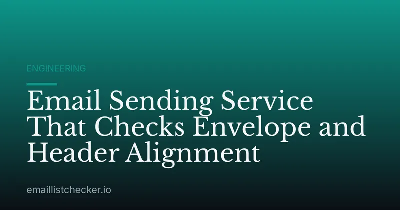 Email Sending Service That Checks Envelope and Header Alignment