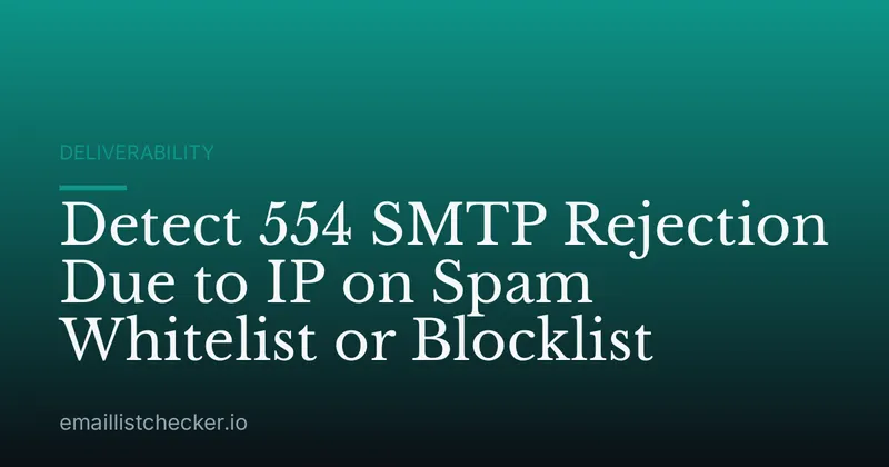 Detect 554 SMTP Rejection Due to IP on Spam Whitelist or Blocklist