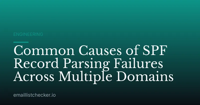 Common Causes of SPF Record Parsing Failures Across Multiple Domains