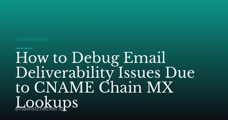 How to Debug Email Deliverability Issues Due to CNAME Chain MX Lookups