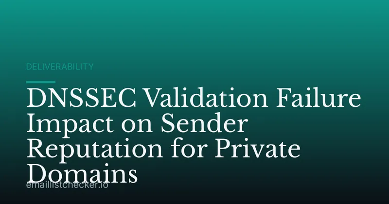 DNSSEC Validation Failure Impact on Sender Reputation for Private Domains