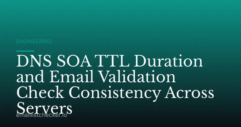 DNS SOA TTL Duration and Email Validation Check Consistency Across Servers