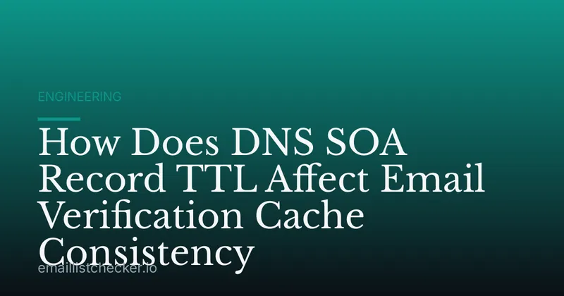 How Does DNS SOA Record TTL Affect Email Verification Cache Consistency