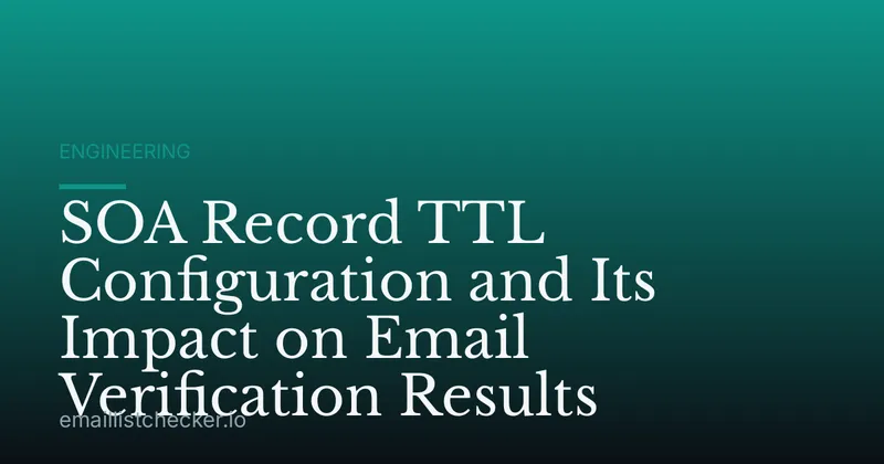 SOA Record TTL Configuration and Its Impact on Email Verification Results
