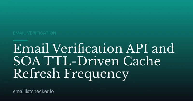 Email Verification API and SOA TTL-Driven Cache Refresh Frequency