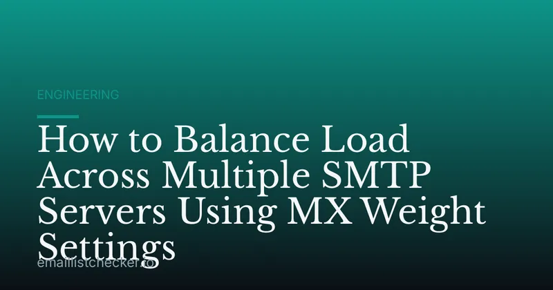 How to Balance Load Across Multiple SMTP Servers Using MX Weight Settings