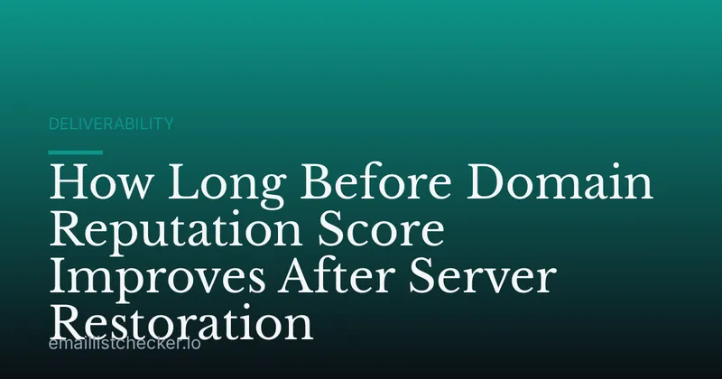 How Long Before Domain Reputation Score Improves After Server Restoration