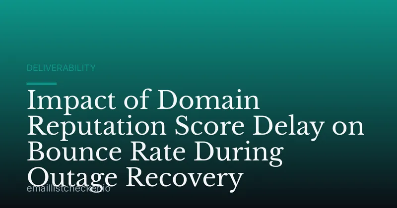 Impact of Domain Reputation Score Delay on Bounce Rate During Outage Recovery