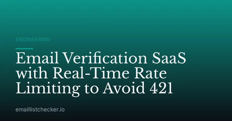 Email Verification SaaS with Real-Time Rate Limiting to Avoid 421