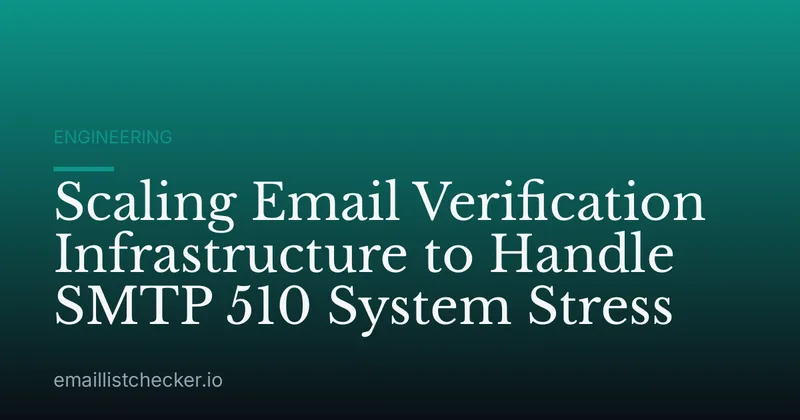 Scaling Email Verification Infrastructure to Handle SMTP 510 System Stress