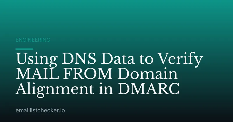 Using DNS Data to Verify MAIL FROM Domain Alignment in DMARC