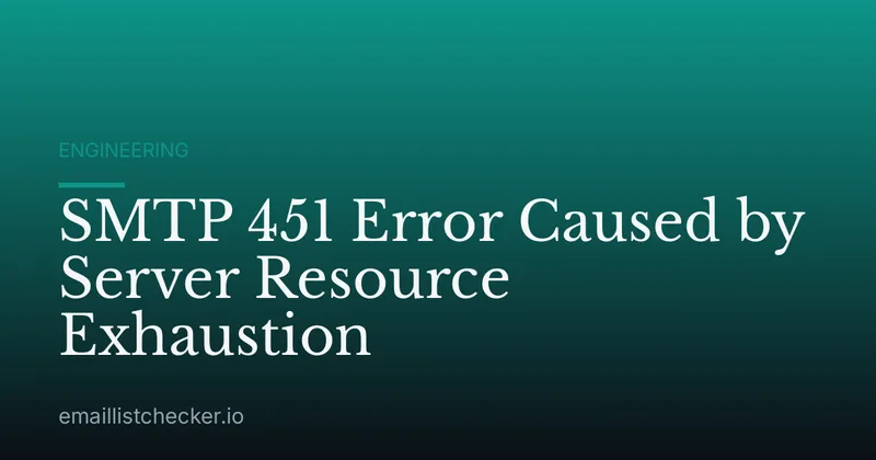 SMTP 451 Error Caused by Server Resource Exhaustion