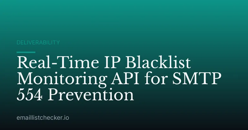 Real-Time IP Blacklist Monitoring API for SMTP 554 Prevention
