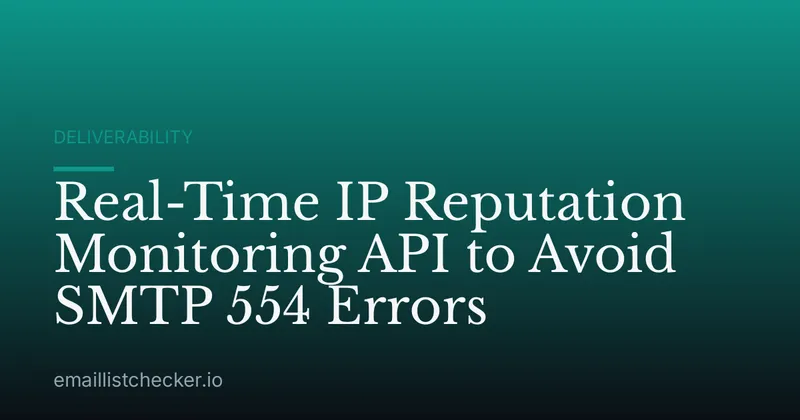 Real-Time IP Reputation Monitoring API to Avoid SMTP 554 Errors