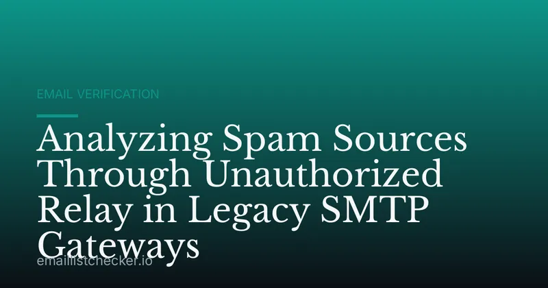 Analyzing Spam Sources Through Unauthorized Relay in Legacy SMTP Gateways