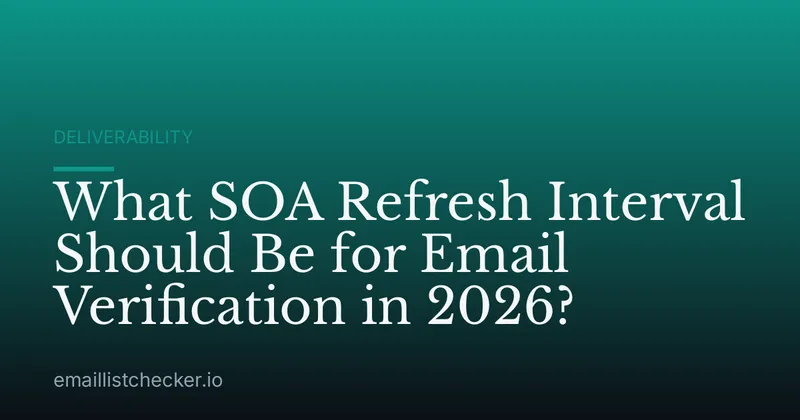 What SOA Refresh Interval Should Be for Email Verification in 2026?