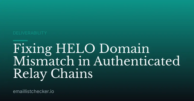Fixing HELO Domain Mismatch in Authenticated Relay Chains