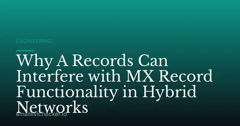 Why A Records Can Interfere with MX Record Functionality in Hybrid Networks