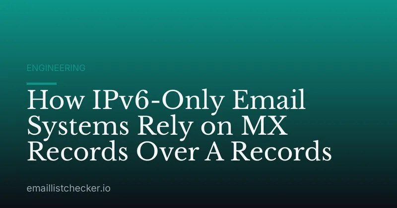 How IPv6-Only Email Systems Rely on MX Records Over A Records