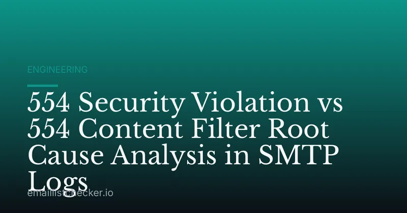 554 Security Violation vs 554 Content Filter Root Cause Analysis in SMTP Logs