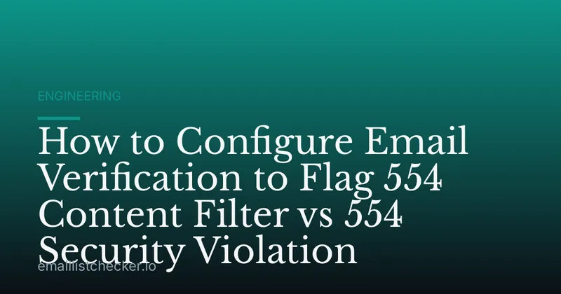 How to Configure Email Verification to Flag 554 Content Filter vs 554 Security Violation