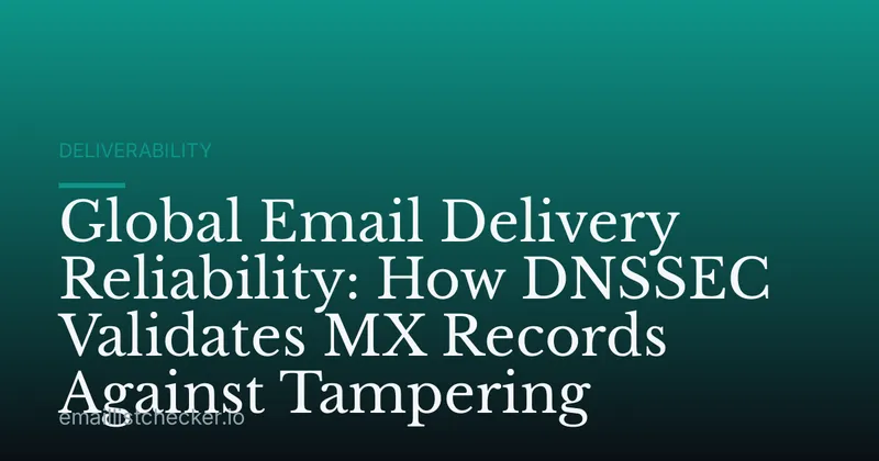 Global Email Delivery Reliability: How DNSSEC Validates MX Records Against Tampering