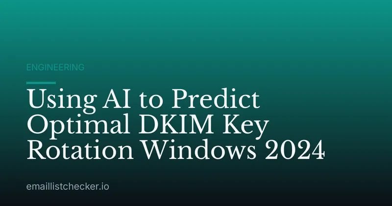 Using AI to Predict Optimal DKIM Key Rotation Windows 2024