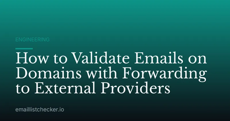 How to Validate Emails on Domains with Forwarding to External Providers