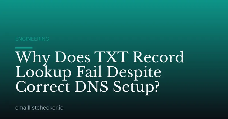 Why Does TXT Record Lookup Fail Despite Correct DNS Setup?