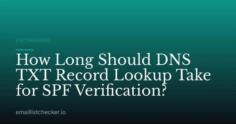 How Long Should DNS TXT Record Lookup Take for SPF Verification?