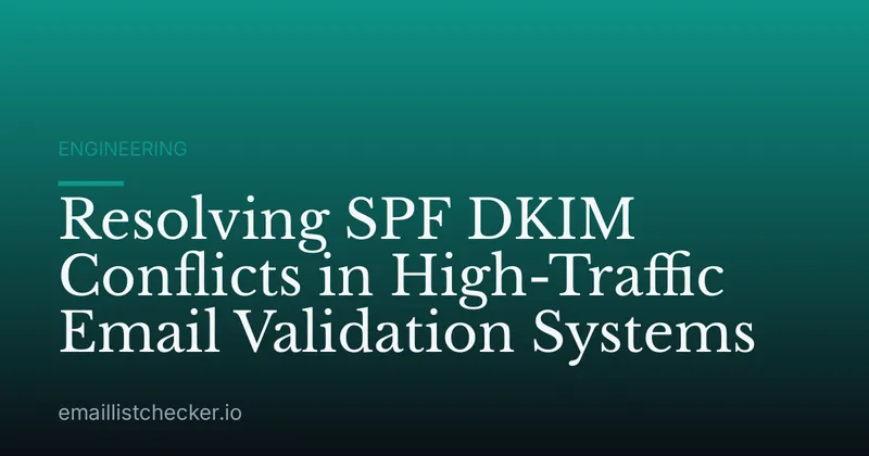 Resolving SPF DKIM Conflicts in High-Traffic Email Validation Systems