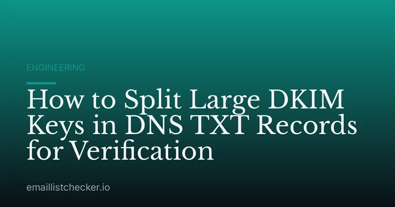 How to Split Large DKIM Keys in DNS TXT Records for Verification