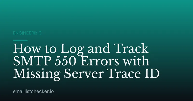 How to Log and Track SMTP 550 Errors with Missing Server Trace ID