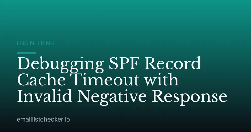 Debugging SPF Record Cache Timeout with Invalid Negative Response
