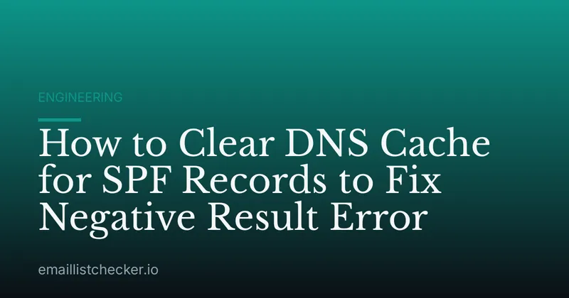 How to Clear DNS Cache for SPF Records to Fix Negative Result Error