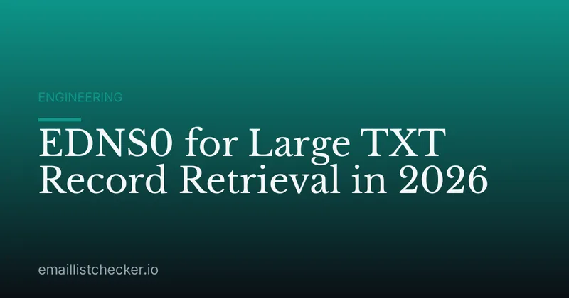EDNS0 for Large TXT Record Retrieval in 2026