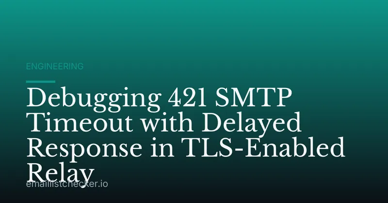 Debugging 421 SMTP Timeout with Delayed Response in TLS-Enabled Relay