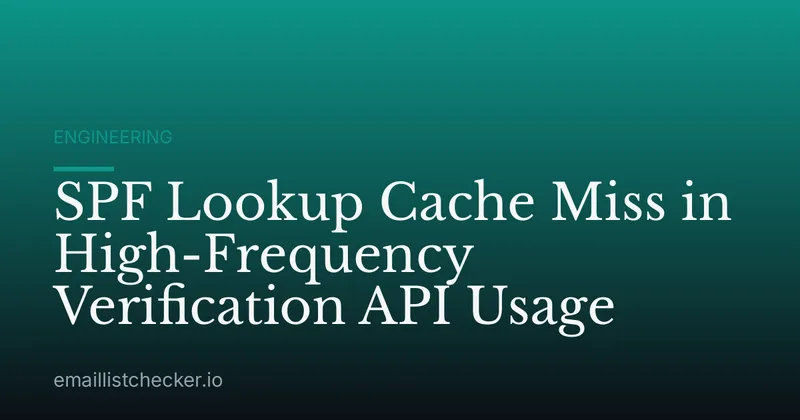 SPF Lookup Cache Miss in High-Frequency Verification API Usage