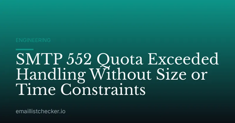 SMTP 552 Quota Exceeded Handling Without Size or Time Constraints