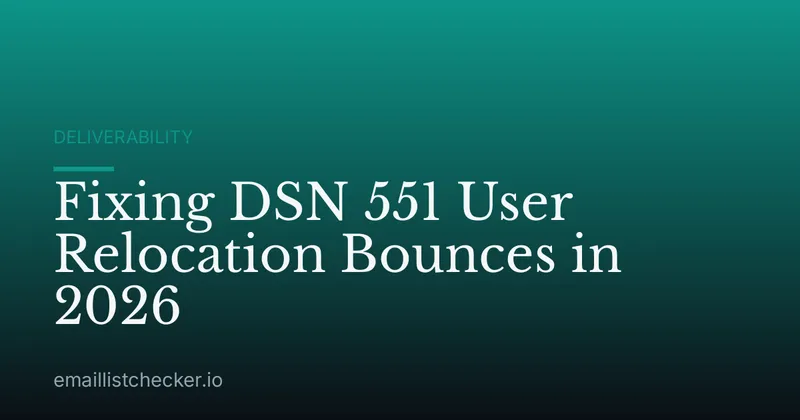 Fixing DSN 551 User Relocation Bounces in 2026