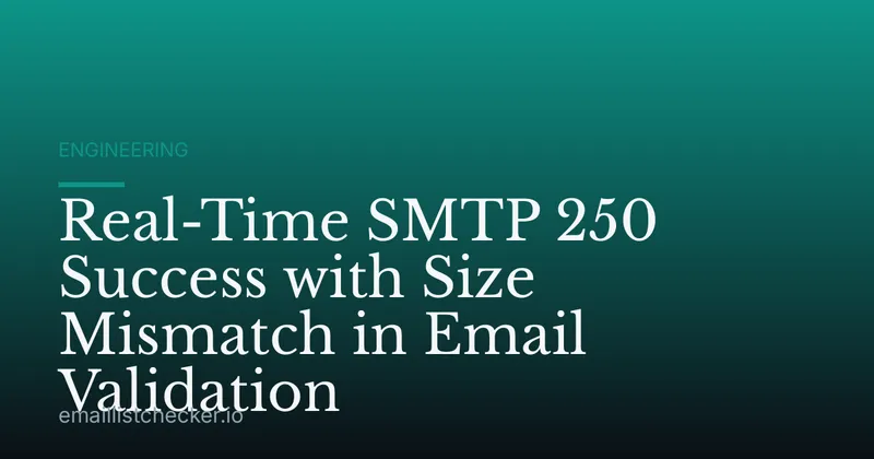 Real-Time SMTP 250 Success with Size Mismatch in Email Validation