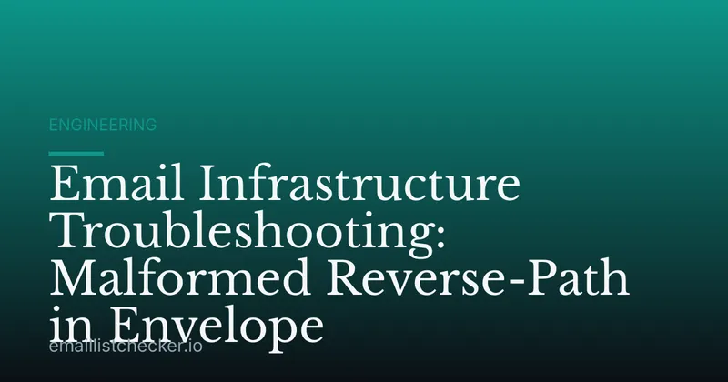 Email Infrastructure Troubleshooting: Malformed Reverse-Path in Envelope