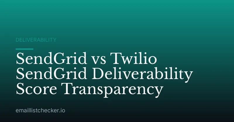 SendGrid vs Twilio SendGrid Deliverability Score Transparency